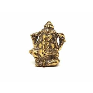 Réz figura Ganesha arany 5x4cm kép