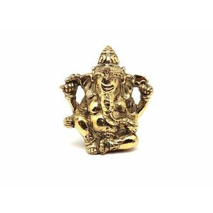 Réz figura Ganesha arany 6, 5x6cm kép