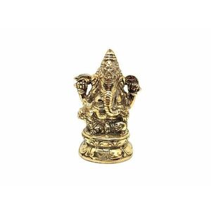Réz figura Ganesha arany 8x5cm kép