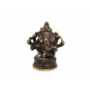 Réz figura Ganesha óarany 9x7cm kép