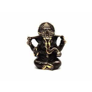 Réz figura Ganesha óarany 9x8cm kép