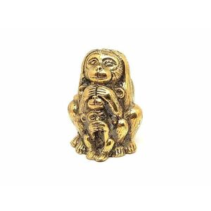 Réz figura Három bölcs majom arany 6x5cm kép