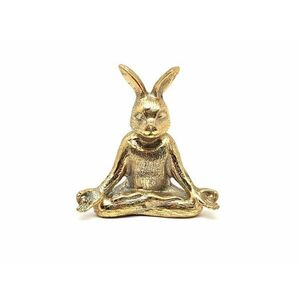 Réz figura meditáló nyúl arany 9, 5x9cm kép