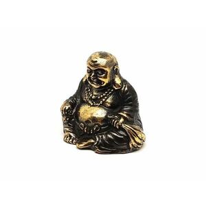 Réz figura nevető Buddha óarany 5cm kép