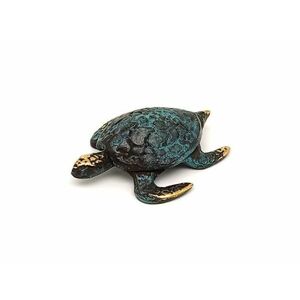 Réz figura teknős antik 5cm kép