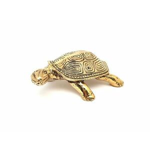 Réz figura teknős arany 4x11cm kép