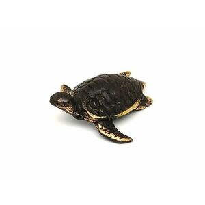Réz figura teknős tengeri óarany 1, 5x5cm kép