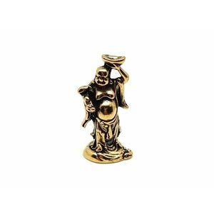 Sárgaréz figura álló Buddha 3x1cm kép