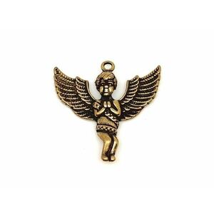 Sárgaréz medál imádkozó angyal 3, 5x3, 5cm kép