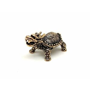 Sárgaréz medál sárkány teknős 4x2cm kép