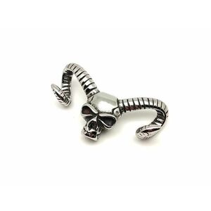 Medál acél koponya 5x2cm kép