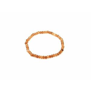 Achát fazettált színezett barna korong karkötő 4×3 mm kép