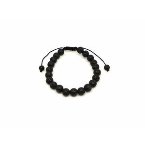 Bazalt csúszócsomós golyó karkötő 8–9 mm kép