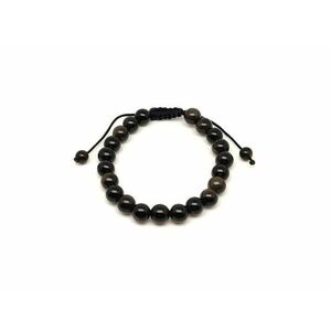 Arany obszidián csúszócsomós golyó karkötő 8 mm kép