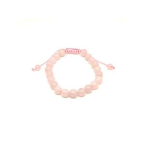 Rózsakvarc csúszócsomós golyó karkötő 8-9mm kép