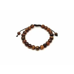 Tigrisszem csúszócsomós golyó karkötő 8–9 mm kép