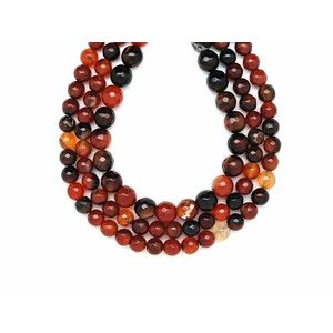 Achát boszorkány fazettált golyó 8mm – ékszerkészítő alapanyag (füzér) kép