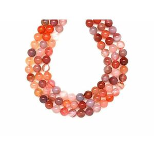 Achát botswana pink golyó 8-9mm – ékszerkészítő alapanyag (füzér) kép