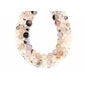 Achát dendrites golyó 10-11mm – ékszerkészítő alapanyag (füzér) kép