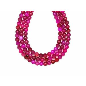 Achát hőkezelt szinezett lila golyó 6mm – ékszerkészítő alapanyag (füzér) kép