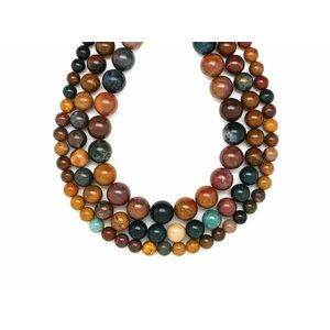 Achát indiai AB golyó 6-7mm – ékszerkészítő alapanyag (füzér) kép