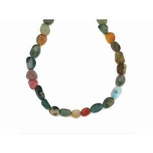 Achát indiai matt pebble 6-10mm – ékszerkészítő alapanyag (füzér) kép