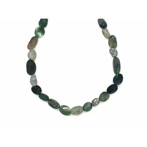 Achát moha matt pebble 6-10mm – ékszerkészítő alapanyag (füzér) kép