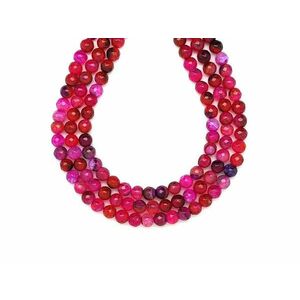 Achát tűz szinezett fazettált mályva golyó 6mm – ékszerkészítő alapanyag (füzér) kép