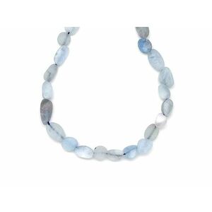 Akvamarin matt pebble 6-10mm – ékszerkészítő alapanyag (füzér) kép