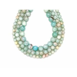 Amazonit golyó AB 8-9mm – ékszerkészítő alapanyag (füzér) kép