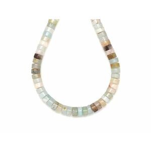 Amazonit korong 6x3mm – ékszerkészítő alapanyag (füzér) kép