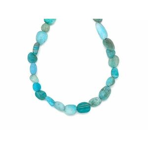 Amazonit matt pebble 6-10mm – ékszerkészítő alapanyag (füzér) kép