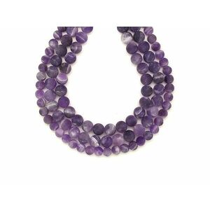 Ametiszt chevron matt 8mm – ékszerkészítő alapanyag (füzér) kép