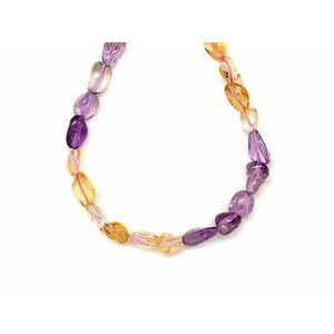 Ametiszt Citrin pebble 6-8mm – ékszerkészítő alapanyag (füzér) kép