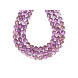 Ametiszt kongó golyó 9mm – ékszerkészítő alapanyag (füzér) kép