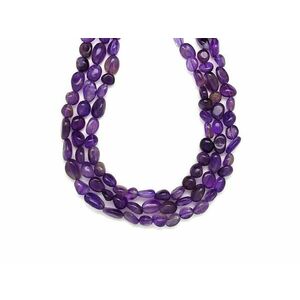 Ametiszt pebble sötét 6-10mm – ékszerkészítő alapanyag (füzér) kép