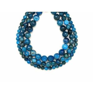 Apatit hatszög fazettált golyó 6mm – ékszerkészítő alapanyag (füzér) kép