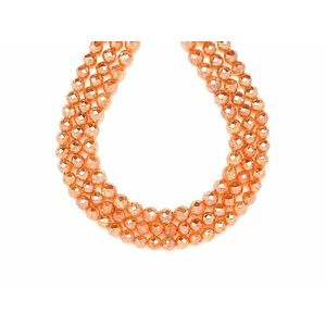 Aura kvarc arany ropp faz négyszög golyó 6mm – ékszerkészítő alapanyag (füzér) kép