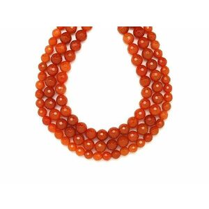 Aventurin barack fazettált golyó 8mm – ékszerkészítő alapanyag (füzér) kép