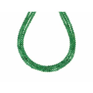 Aventurin fazettált sötét zöld golyó 2, 5mm – ékszerkészítő alapanyag (füzér) kép