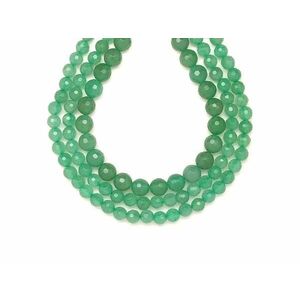 Aventurin hatszög fazettált golyó 6-7mm – ékszerkészítő alapanyag (füzér) kép