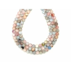 Berill multi matt golyó AB 6-7mm – ékszerkészítő alapanyag (füzér) kép