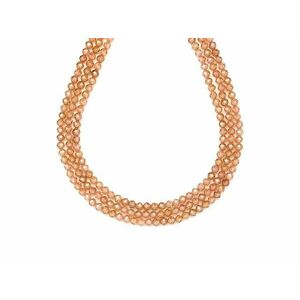 Cirkon fazettált halvány púder golyó 3mm – ékszerkészítő alapanyag (füzér) kép