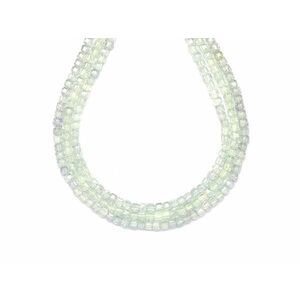 Cirkon fazettált halvány zöld kocka 3x3mm – ékszerkészítő alapanyag (füzér) kép