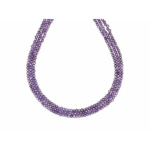 Cirkon fazettált golyó lila 2mm– ékszerkészítő alapanyag (füzér) kép