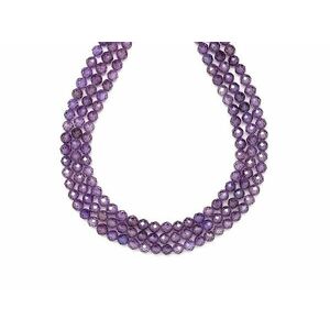 Cirkon fazettált ibolya lila golyó 4mm – ékszerkészítő alapanyag (füzér) kép