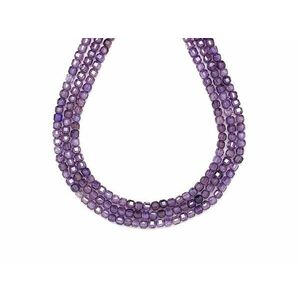 Cirkon fazettált ibolya lila kocka 3x3mm – ékszerkészítő alapanyag (füzér) kép