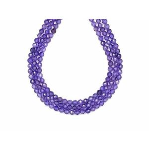 Cirkon fazettált lila golyó 4mm – ékszerkészítő alapanyag (füzér) kép