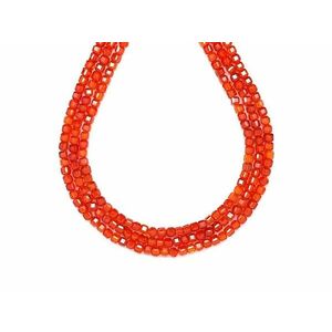 Cirkon fazettált narancs kocka 3x3mm – ékszerkészítő alapanyag (füzér) kép