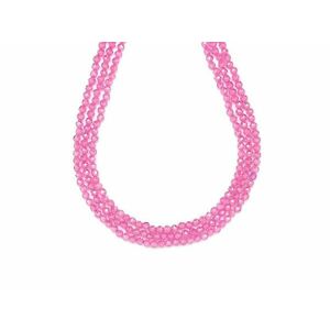 Cirkon fazettált rózsaszín golyó 3mm – ékszerkészítő alapanyag (füzér) kép